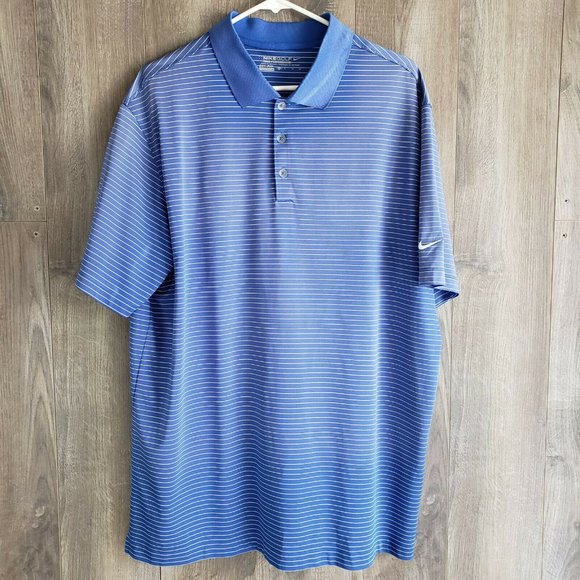 Nike Other - Nike Golf XL Ombre Blue Dri Fit Victory Stripe Sho
